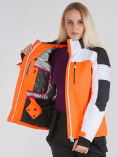 Оптом Женский зимний горнолыжный костюм оранжевого цвета 019601O, фото 9