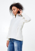 Купить Молодежная стеганная куртка женская белого цвета 1960Bl, фото 2