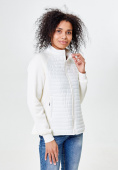 Купить Молодежная стеганная куртка женская белого цвета 1960Bl, фото 7