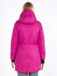 Купить Куртка парка зимняя женская малинового цвета 19621M, фото 5