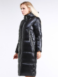 Купить Куртка зимняя женская классическая черного цвета 1962_01Ch, фото 4