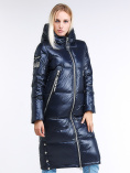 Купить Куртка зимняя женская классическая темно-синего цвета 1962_02TS, фото 3