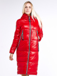 Купить Куртка зимняя женская классическая красного цвета 1962_14Kr, фото 4