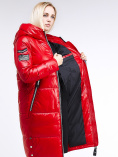 Купить Куртка зимняя женская классическая красного цвета 1962_14Kr, фото 10