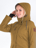 Купить Куртка парка зимняя женская горчичного цвета 19621G, фото 8