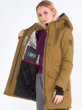Купить Куртка парка зимняя женская горчичного цвета 19621G, фото 9