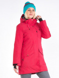Купить Куртка парка зимняя женская малинового цвета 19622M, фото 2