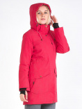 Купить Куртка парка зимняя женская малинового цвета 19622M, фото 7