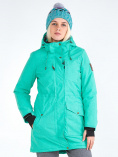 Купить Куртка парка зимняя женская зеленого цвета 19622Z, фото 2