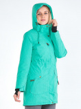 Купить Куртка парка зимняя женская зеленого цвета 19622Z, фото 7