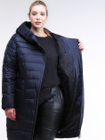 Купить Куртка зимняя женская классика темно-синего цвета 1968_02TS, фото 2