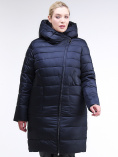 Купить Куртка зимняя женская классика темно-синего цвета 1968_02TS, фото 3
