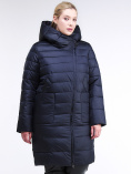 Купить Куртка зимняя женская классика темно-синего цвета 1968_02TS, фото 4