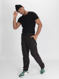 Купить Утепленные спортивные брюки мужские темно-серого цвета 21132TC, фото 17