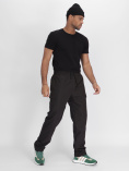 Купить Утепленные спортивные брюки мужские темно-серого цвета 21132TC, фото 3