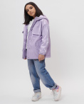 Купить Куртка демисезонная для девочки фиолетового цвета 22001F, фото 7