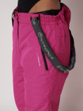 Купить Полукомбинезон брюки горнолыжные женские малинового цвета 2221M, фото 15