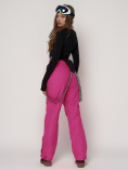 Купить Полукомбинезон брюки горнолыжные женские малинового цвета 2221M, фото 3
