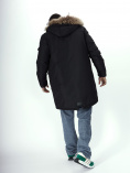 Купить Парка мужская зимняя с мехом черного цвета 2223Ch, фото 24