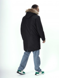 Купить Парка мужская зимняя с мехом черного цвета 2223Ch, фото 4