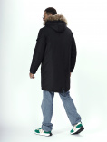 Купить Парка мужская зимняя с мехом черного цвета 2223Ch, фото 5