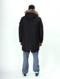 Купить Парка мужская зимняя с мехом черного цвета 2223Ch, фото 6