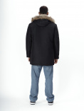 Купить Парка мужская зимняя с мехом черного цвета 2258Ch, фото 6