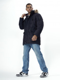 Купить Парка мужская зимняя с мехом темно-синего цвета 2258TS, фото 11