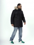 Купить Парка мужская зимняя с мехом черного цвета 2260Ch, фото 2