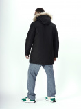 Купить Парка мужская зимняя с мехом черного цвета 2260Ch, фото 4