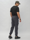 Купить Брюки джоггеры спортивные с карманами мужские темно-серого цвета 3073TC, фото 5
