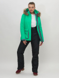 Купить Куртка спортивная женская зимняя с мехом салатового цвета 551777Sl, фото 14