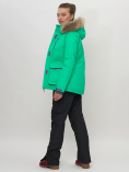 Купить Куртка спортивная женская зимняя с мехом салатового цвета 551777Sl, фото 15