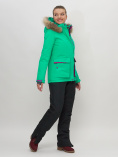 Купить Куртка спортивная женская зимняя с мехом салатового цвета 551777Sl, фото 3