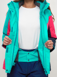 Купить Горнолыжная куртка женская бирюзового цвета 551913Br, фото 8