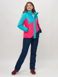 Купить Горнолыжная куртка женская голубого цвета 551913Gl, фото 12