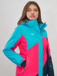 Купить Горнолыжная куртка женская голубого цвета 551913Gl, фото 9