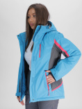 Купить Горнолыжная куртка женская синего цвета 552001S, фото 11