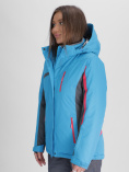 Купить Горнолыжная куртка женская синего цвета 552001S, фото 2