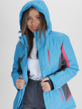 Купить Горнолыжная куртка женская синего цвета 552001S, фото 6