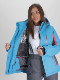 Купить Горнолыжная куртка женская синего цвета 552001S, фото 7