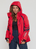 Купить Горнолыжная куртка женская big size красного цвета 552012Kr, фото 7
