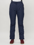 Купить Полукомбинезон брюки горнолыжные женские темно-синего цвета 55221TS, фото 4