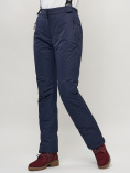 Купить Полукомбинезон брюки горнолыжные женские темно-синего цвета 55221TS, фото 5