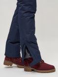 Купить Полукомбинезон брюки горнолыжные женские темно-синего цвета 55221TS, фото 13