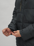Купить Куртка спортивная мужская с капюшоном черного цвета 62190Ch, фото 14