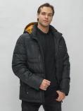 Купить Куртка спортивная мужская с капюшоном черного цвета 62190Ch, фото 17