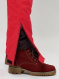 Купить Полукомбинезон брюки горнолыжные женские big size красного цвета 66413Kr, фото 9