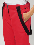Купить Полукомбинезон брюки горнолыжные женские big size красного цвета 66413Kr, фото 8