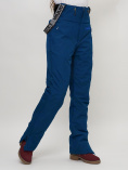 Купить Полукомбинезон брюки горнолыжные женские темно-синего цвета 66789TS, фото 15